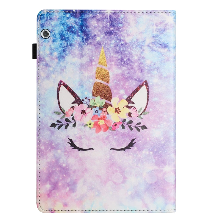 For Huawei MediaPad T3 10 Sewing Litchi Texture Smart Leather Tablet Case(Smiling Face) - Huawei by PMC TechLife | Online Shopping South Africa | PMC TechLife | Buy Now Pay Later Mobicred