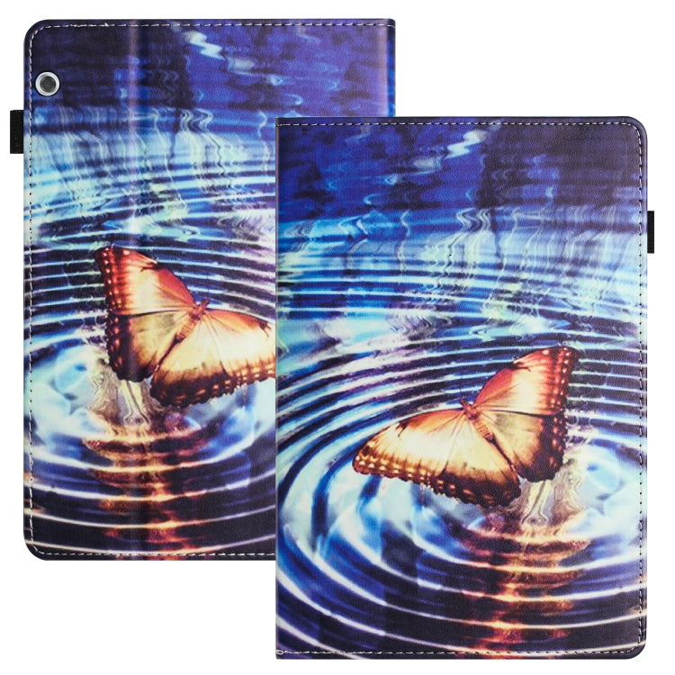 For Huawei MediaPad T5 10 Sewing Litchi Texture Smart Leather Tablet Case(Butterfly) - Huawei by PMC TechLife | Online Shopping South Africa | PMC TechLife | Buy Now Pay Later Mobicred