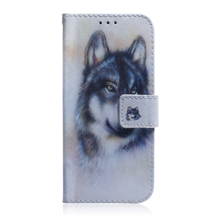 For Honor Magic6 Pro Coloured Drawing Flip Leather Phone Case(White Wolf) - Honor Cases by PMC Jewellery | Online Shopping South Africa | PMC Jewellery | Buy Now Pay Later Mobicred