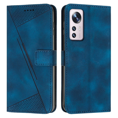 For Xiaomi 12 Pro / 12S Pro Dream Triangle Leather Phone Case with Lanyard(Blue) - Xiaomi Cases by PMC Jewellery | Online Shopping South Africa | PMC Jewellery