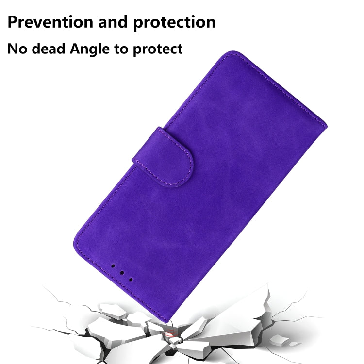 For Honor Magic6 Pro Skin Feel Pure Color Flip Leather Phone Case(Purple) - Honor Cases by PMC Jewellery | Online Shopping South Africa | PMC Jewellery | Buy Now Pay Later Mobicred