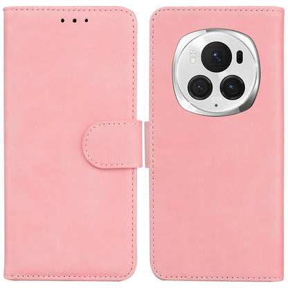 For Honor Magic6 Pro Skin Feel Pure Color Flip Leather Phone Case(Pink) - Honor Cases by PMC Jewellery | Online Shopping South Africa | PMC Jewellery | Buy Now Pay Later Mobicred