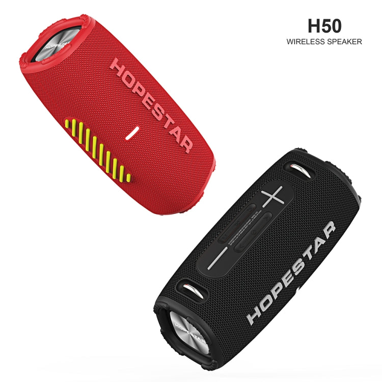 HOPESTAR H50 lPX6 Waterproof Portable Wireless Bluetooth Speaker(Red) - Desktop Speaker by HOPESTAR | Online Shopping South Africa | PMC Jewellery | Buy Now Pay Later Mobicred