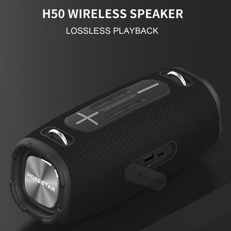 HOPESTAR H50 lPX6 Waterproof Portable Wireless Bluetooth Speaker(Gray) - Desktop Speaker by HOPESTAR | Online Shopping South Africa | PMC Jewellery | Buy Now Pay Later Mobicred