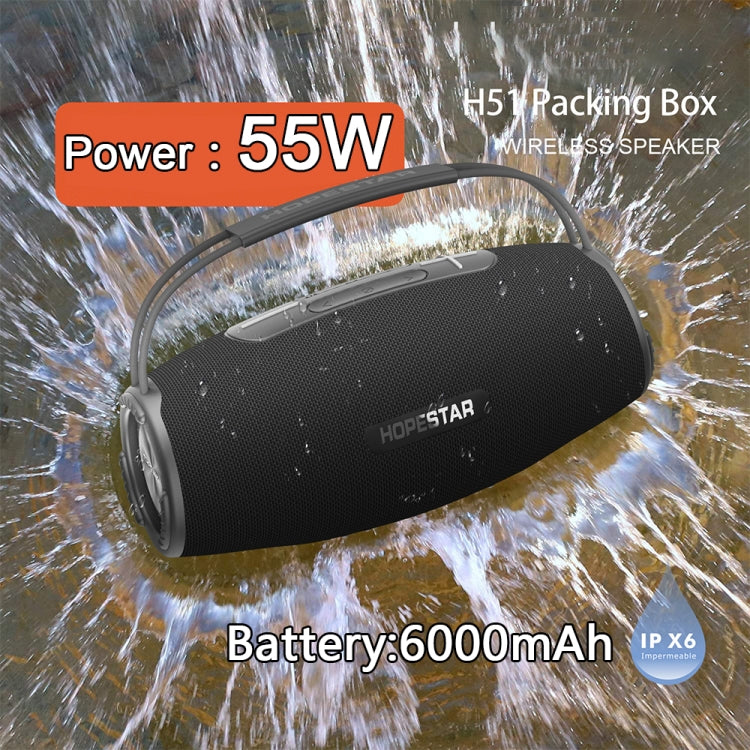 HOPESTAR H51 IPX6 Waterproof Outdoor Portable Wireless Bluetooth Speaker(Black) - Desktop Speaker by HOPESTAR | Online Shopping South Africa | PMC Jewellery | Buy Now Pay Later Mobicred