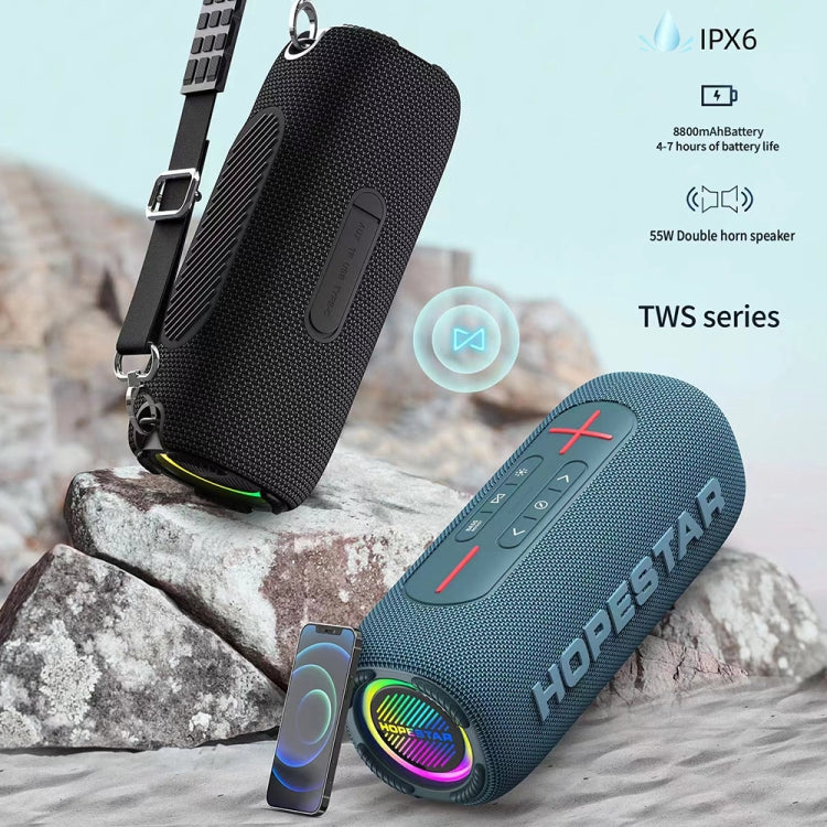 HOPESTAR P32Max 55W IPX6 Waterproof Portable Wireless Bluetooth Speaker(Red) - free shipping - PMC Jewellery - Order now!