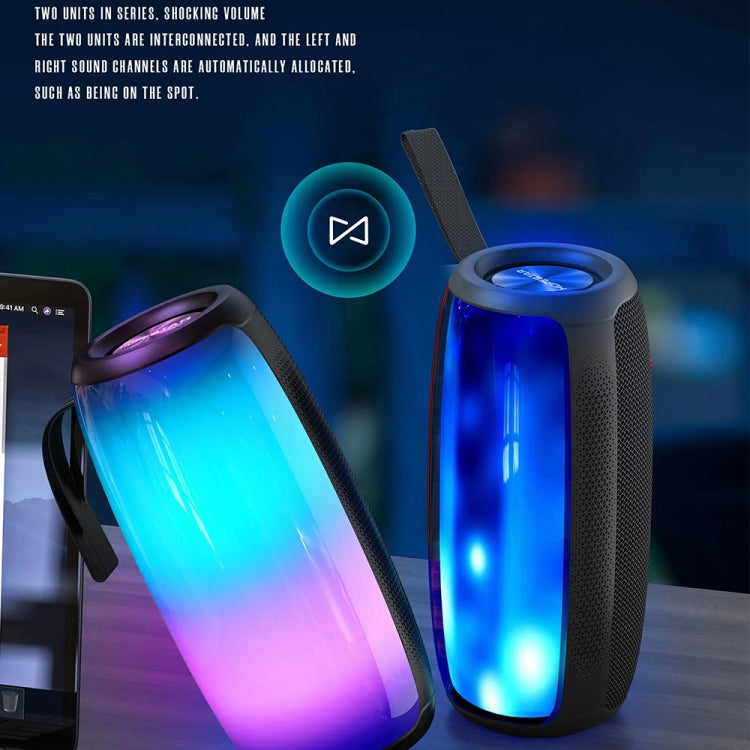 HOPESTAR P40 Pro IPX6 Waterproof RGB Light Wireless Bluetooth Speaker(Black) - free shipping - PMC Jewellery - Order now!