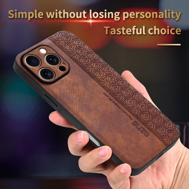 For iPhone 16 Pro AZNS 3D Embossed Skin Feel Phone Case(Brown) - iPhone 16 Pro Cases by AZNS | Online Shopping South Africa | PMC Jewellery | Buy Now Pay Later Mobicred