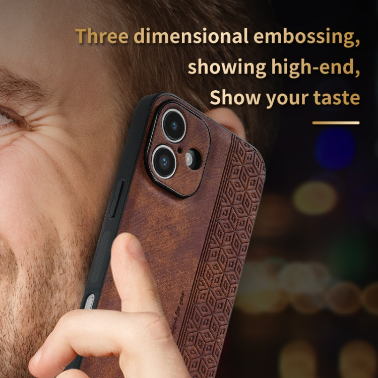 For iPhone 16 Plus AZNS 3D Embossed Skin Feel Phone Case(Brown) - iPhone 16 Plus Cases by AZNS | Online Shopping South Africa | PMC Jewellery | Buy Now Pay Later Mobicred