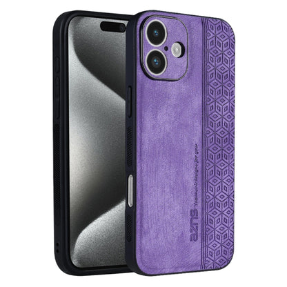 For iPhone 16 AZNS 3D Embossed Skin Feel Phone Case(Purple) - iPhone 16 Cases by AZNS | Online Shopping South Africa | PMC Jewellery | Buy Now Pay Later Mobicred