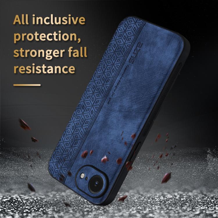 For iPhone 16e AZNS 3D Embossed Skin Feel Phone Case(Sapphire Blue) - free shipping - PMc TechLife - Order now!
