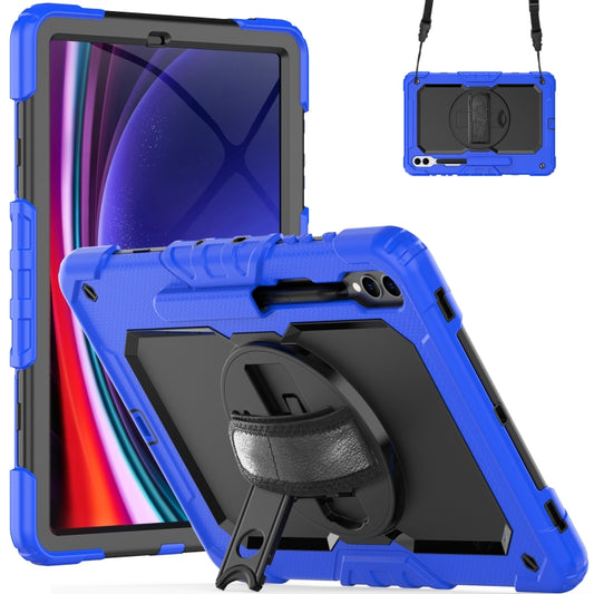 For Samsung Galaxy Tab S9+ / S8+ Silicone + PC Tablet Case(Dark Blue+Black) - Galaxy Tab S9+ Cases by PMC Jewellery | Online Shopping South Africa | PMC Jewellery | Buy Now Pay Later Mobicred