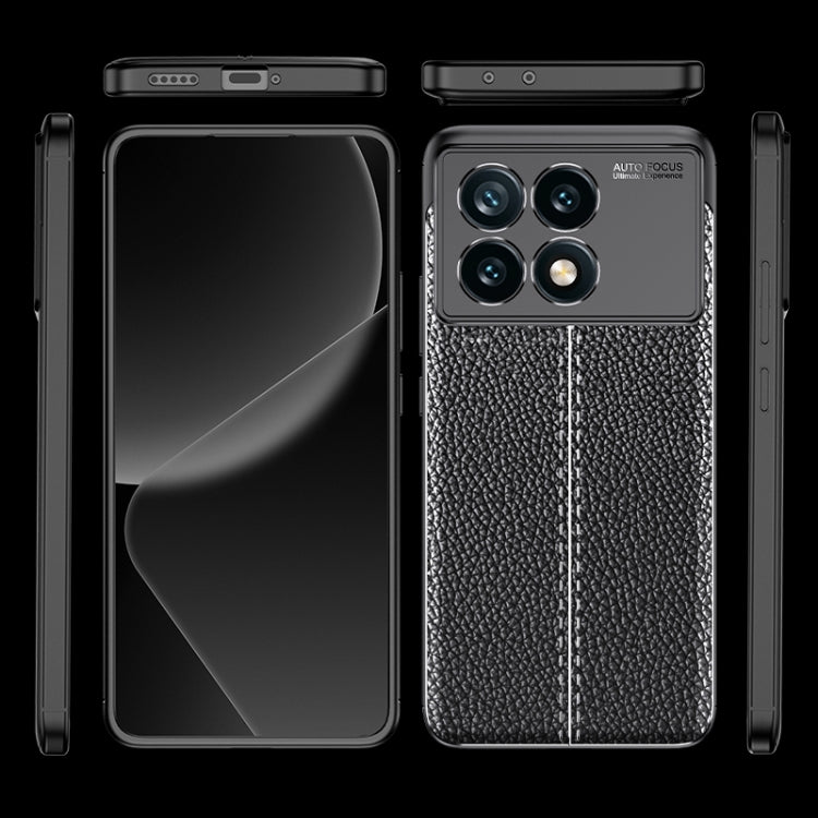 For Xiaomi Redmi K70 Pro Litchi Texture Shockproof TPU Phone Case(Blue) - K70 Pro Cases by PMC TechLife | Online Shopping South Africa | PMC TechLife | Buy Now Pay Later Mobicred