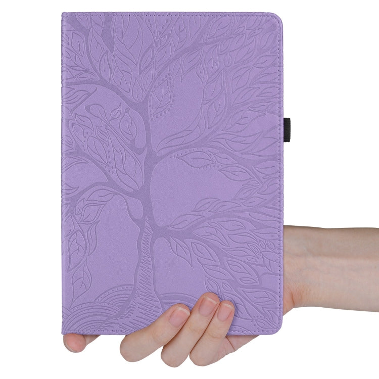 For iPad Pro 13 2024 Tree Life Embossed Rotation Leather Smart Tablet Case(Purple) - iPad Pro 13 2024 Cases by PMC TechLife | Online Shopping South Africa | PMC TechLife | Buy Now Pay Later Mobicred