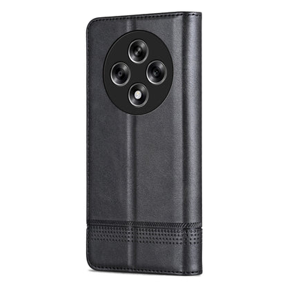 For OPPO Reno12 F 4G AZNS Magnetic Calf Texture Flip Leather Phone Case(Black) - Reno12 F Cases by AZNS | Online Shopping South Africa | PMC Jewellery | Buy Now Pay Later Mobicred