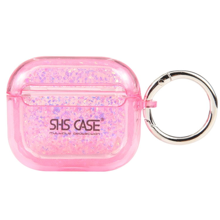 For AirPods 3 Flash Diamond Epoxy Bluetooth Earphone Protective Case(Pink) - For AirPods 3 by PMC Jewellery | Online Shopping South Africa | PMC Jewellery | Buy Now Pay Later Mobicred