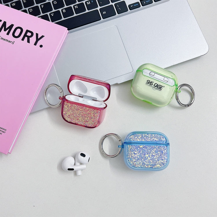 For AirPods 3 Flash Diamond Epoxy Bluetooth Earphone Protective Case(Red) - For AirPods 3 by PMC Jewellery | Online Shopping South Africa | PMC Jewellery | Buy Now Pay Later Mobicred