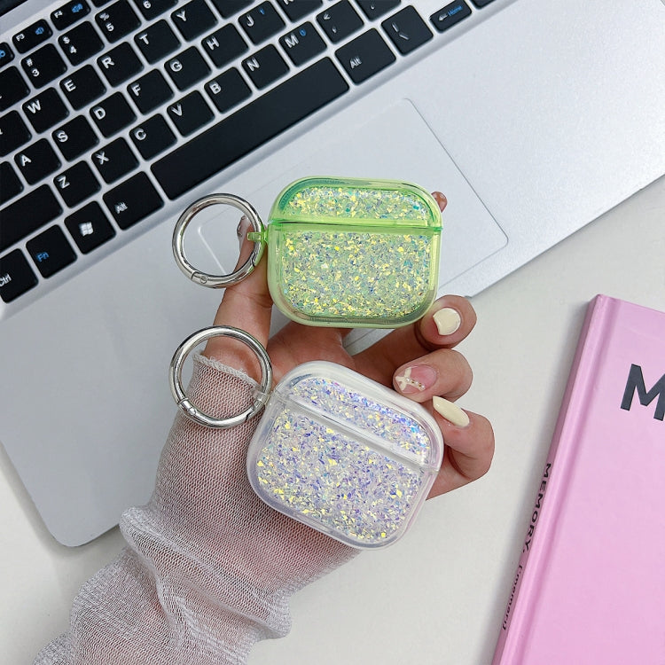 For AirPods 3 Flash Diamond Epoxy Bluetooth Earphone Protective Case(Green) - For AirPods 3 by PMC Jewellery | Online Shopping South Africa | PMC Jewellery | Buy Now Pay Later Mobicred
