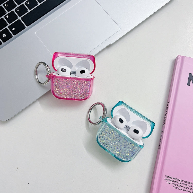 For AirPods Pro Flash Diamond Epoxy Bluetooth Earphone Protective Case(Red) - For AirPods Pro by PMC Jewellery | Online Shopping South Africa | PMC Jewellery | Buy Now Pay Later Mobicred