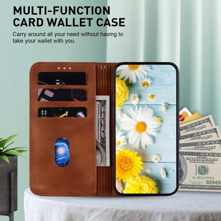 For Google Pixel 9 Pro Lily Embossed Leather Phone Case(Brown) - Google Cases by PMC TechLife | Online Shopping South Africa | PMC TechLife | Buy Now Pay Later Mobicred