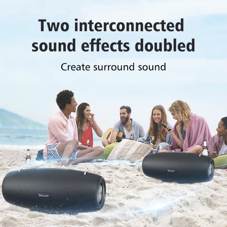 Zealot S67 60W High Power Portable Wireless Bluetooth Speaker(Black) - free shipping - PMC Jewellery - Order now!