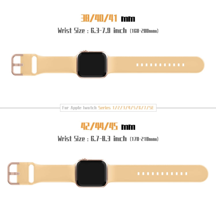 For Apple Watch Series 8 41mm Pin Buckle Silicone Watch Band(Light Orange) - free shipping - PMC TechLife - Order now!