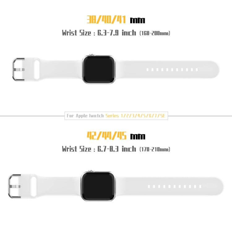 For Apple Watch SE 44mm Pin Buckle Silicone Watch Band(White) - free shipping - PMC TechLife - Order now!