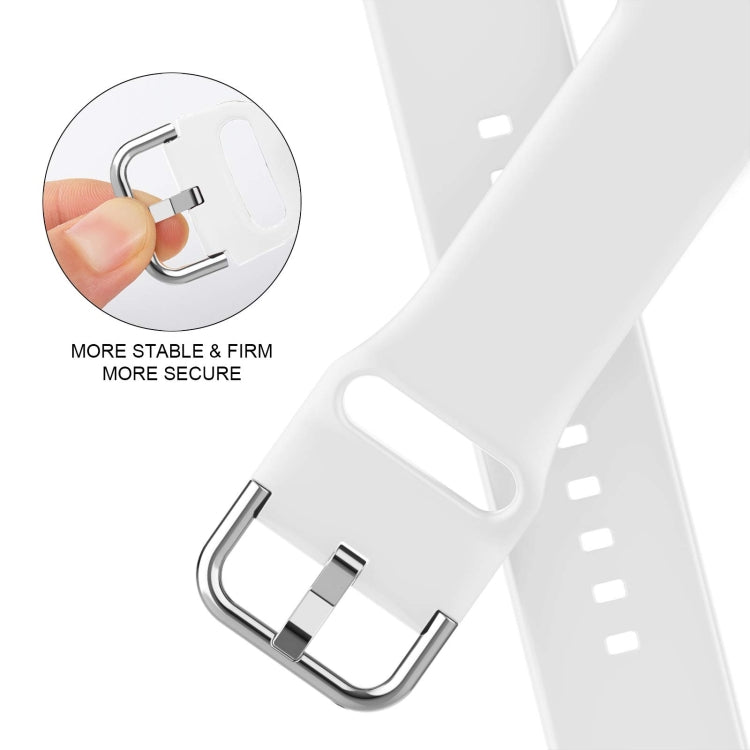 For Apple Watch SE 44mm Pin Buckle Silicone Watch Band(White) - free shipping - PMC TechLife - Order now!