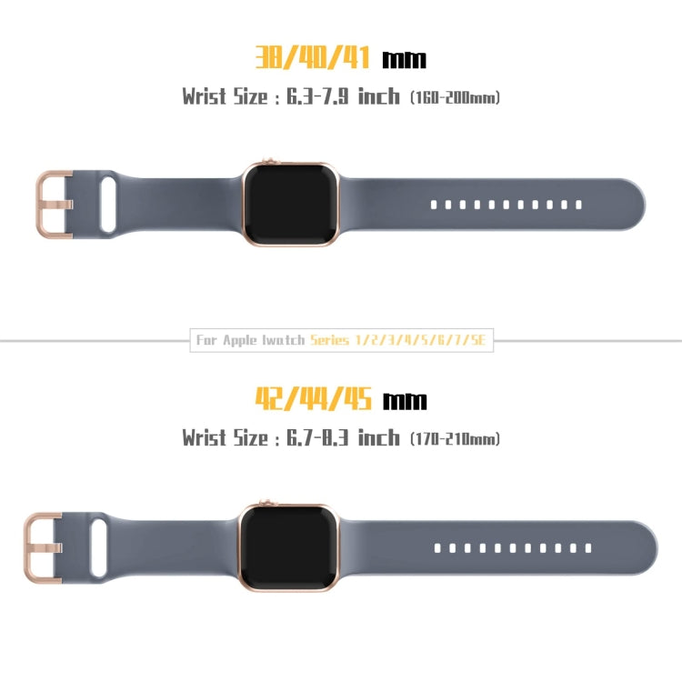 For Apple Watch SE 44mm Pin Buckle Silicone Watch Band(Blue Grey) - free shipping - PMC TechLife - Order now!