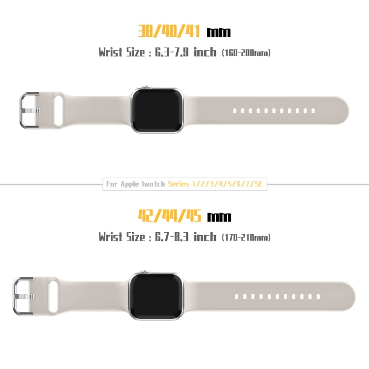 For Apple Watch Series 4 40mm Pin Buckle Silicone Watch Band(Starlight) - free shipping - PMC TechLife - Order now!