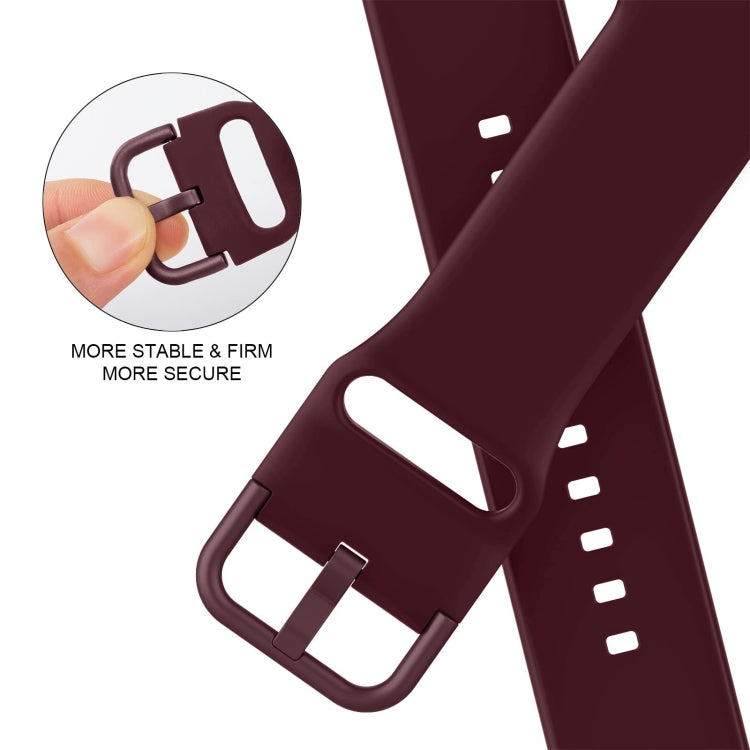 For Apple Watch 42mm Pin Buckle Silicone Watch Band(Wine Red) - free shipping - PMC TechLife - Order now!