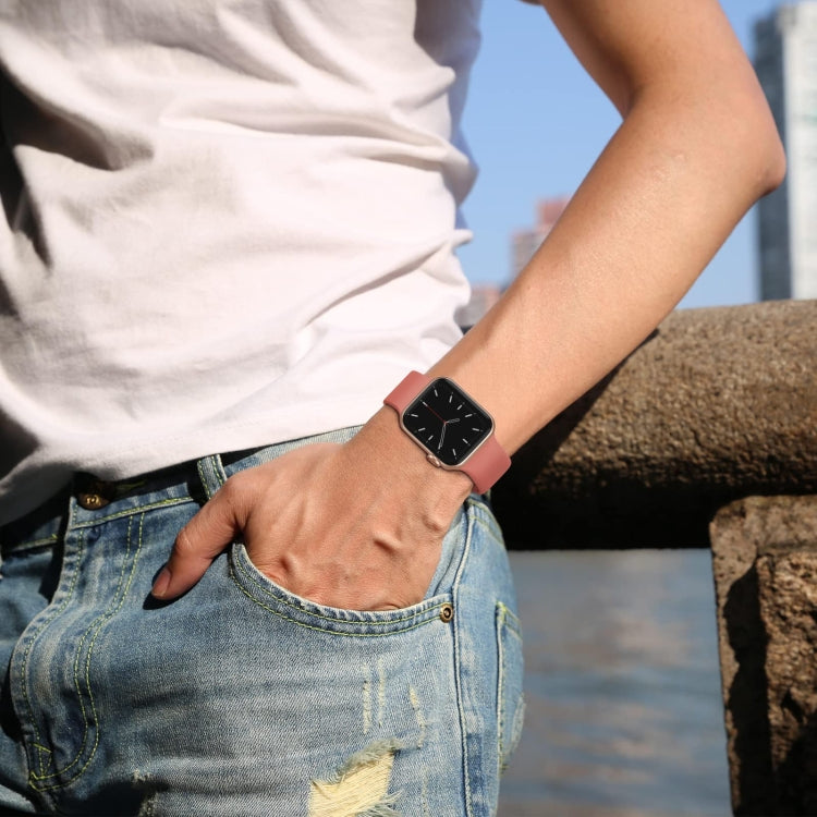 For Apple Watch 42mm Pin Buckle Silicone Watch Band(Coral) - free shipping - PMC TechLife - Order now!