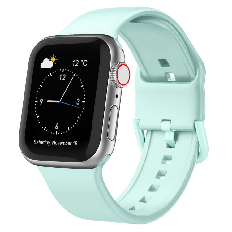 For Apple Watch 38mm Pin Buckle Silicone Watch Band(Mint Green) - free shipping - PMC TechLife - Order now!