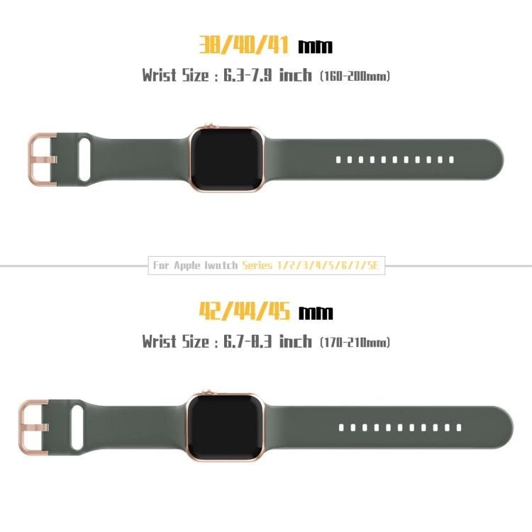 For Apple Watch 38mm Pin Buckle Silicone Watch Band(Olive) - free shipping - PMC TechLife - Order now!