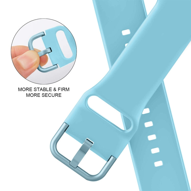 For Apple Watch 38mm Pin Buckle Silicone Watch Band(Light Blue) - free shipping - PMC TechLife - Order now!