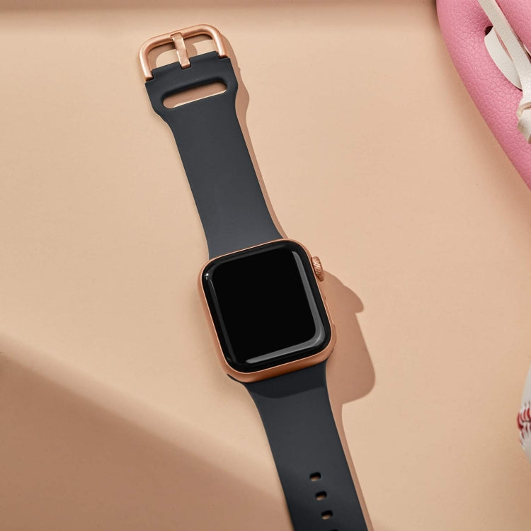 For Apple Watch 38mm Pin Buckle Silicone Watch Band(Dark Grey) - free shipping - PMC TechLife - Order now!