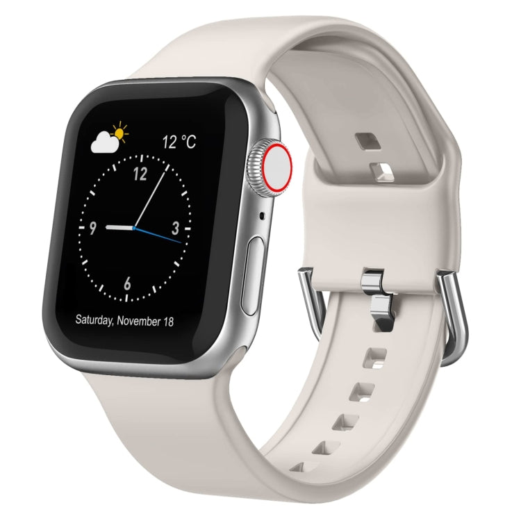 For Apple Watch 38mm Pin Buckle Silicone Watch Band(Starlight) - free shipping - PMC TechLife - Order now!