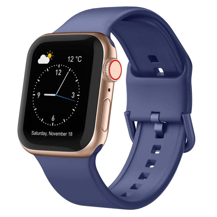 For Apple Watch 38mm Pin Buckle Silicone Watch Band(Violet Gray) - free shipping - PMC TechLife - Order now!