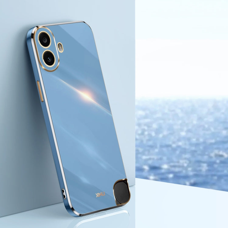 For Nothing CMF Phone 1 XINLI Straight Edge 6D Electroplate TPU Phone Case(Celestial Blue) - More Brand by XINLI | Online Shopping South Africa | PMC Jewellery | Buy Now Pay Later Mobicred