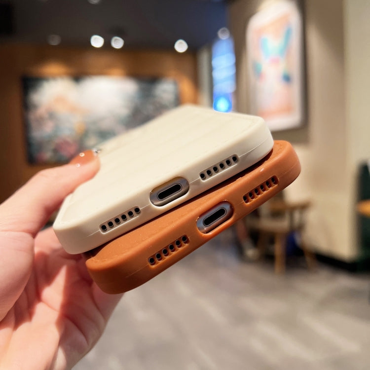 For iPhone 11 Eiderdown Airbag Frosted TPU Phone Case(Brown) - iPhone 11 Cases by PMC TechLife | Online Shopping South Africa | PMC TechLife