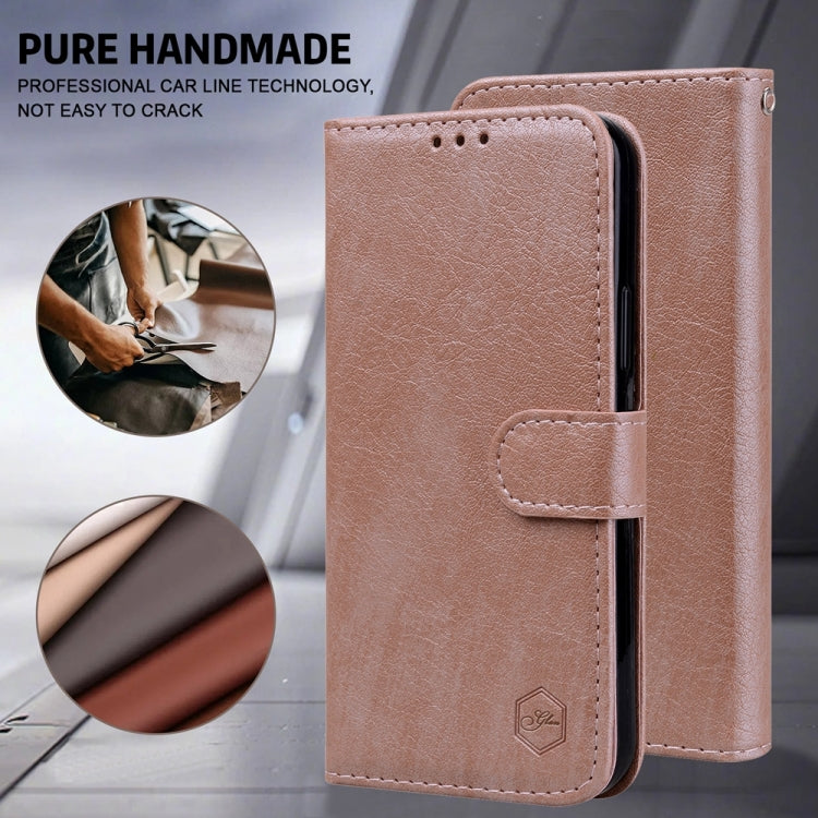 For Google Pixel 9 Pro Skin Feeling Oil Leather Texture PU + TPU Phone Case(Champagne) - Google Cases by PMC Jewellery | Online Shopping South Africa | PMC Jewellery | Buy Now Pay Later Mobicred