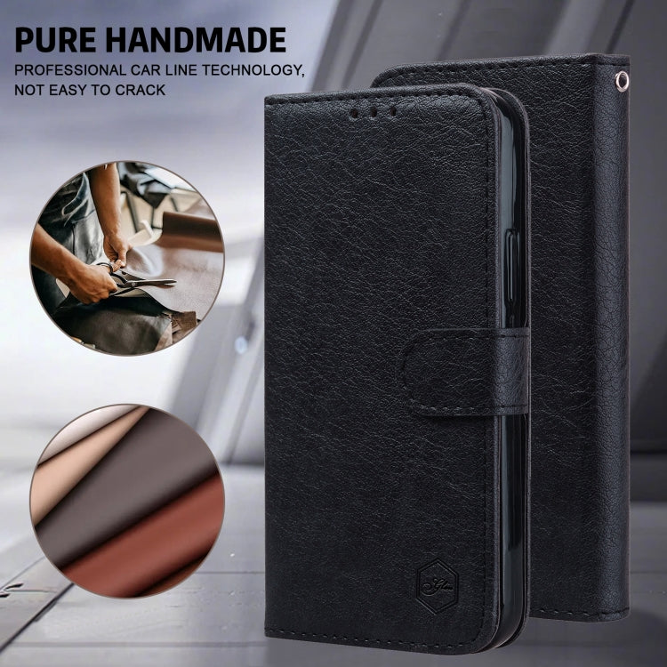 For Honor 90 Skin Feeling Oil Leather Texture PU + TPU Phone Case(Black) - Honor Cases by PMC TechLife | Online Shopping South Africa | PMC TechLife