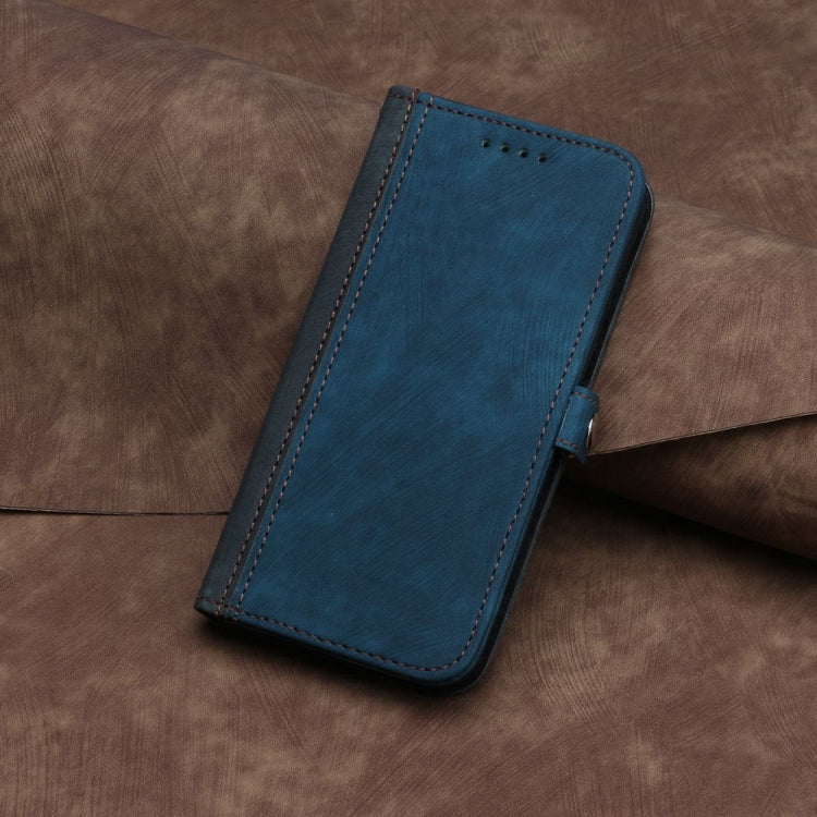 For iPhone 16 Pro Side Buckle Double Fold Hand Strap Leather Phone Case(Royal) - iPhone 16 Pro Cases by PMC TechLife | Online Shopping South Africa | PMC TechLife | Buy Now Pay Later Mobicred