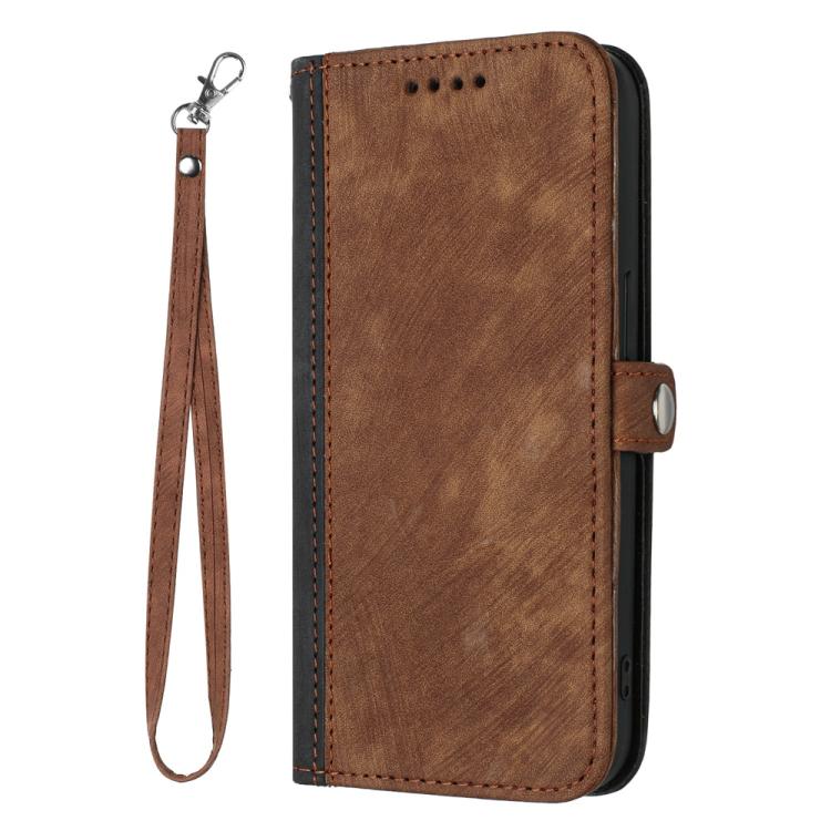 For iPhone 17 Pro Side Buckle Double Fold Hand Strap Leather Phone Case(Brown) - free shipping - PMc TechLife - Order now!