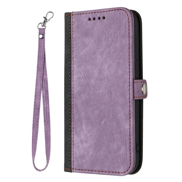 For iPhone 17 Pro Side Buckle Double Fold Hand Strap Leather Phone Case(Purple) - free shipping - PMc TechLife - Order now!