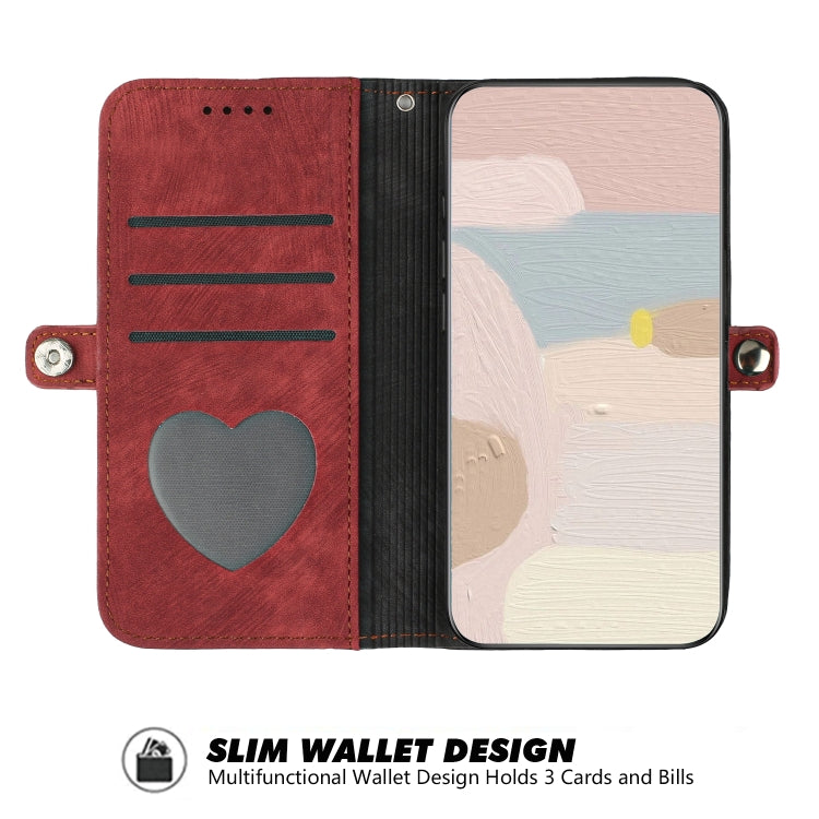 For Huawei Pura 70 Pro / Pura 70 Pro+ Side Buckle Double Fold Hand Strap Leather Phone Case(Red) - free shipping - PMC Jewellery - Order now!