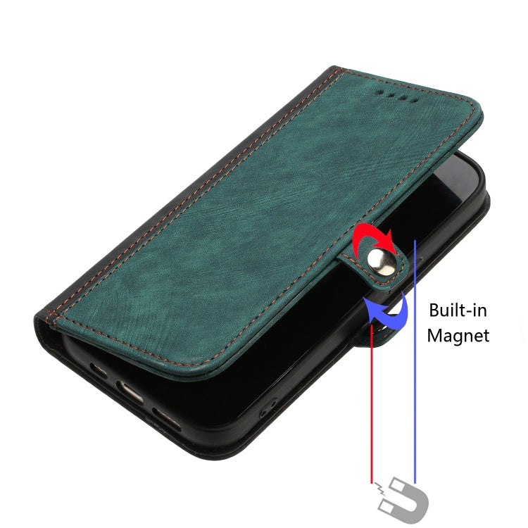 For Huawei Pura 70 Side Buckle Double Fold Hand Strap Leather Phone Case(Dark Green) - Huawei Cases by PMC Jewellery | Online Shopping South Africa | PMC Jewellery | Buy Now Pay Later Mobicred