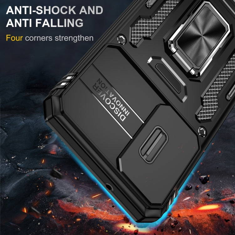 For Samsung Galaxy S24 5G Armor PC + TPU Camera Shield Phone Case(Black) - Galaxy S24 5G Cases by PMC TechLife | Online Shopping South Africa | PMC TechLife
