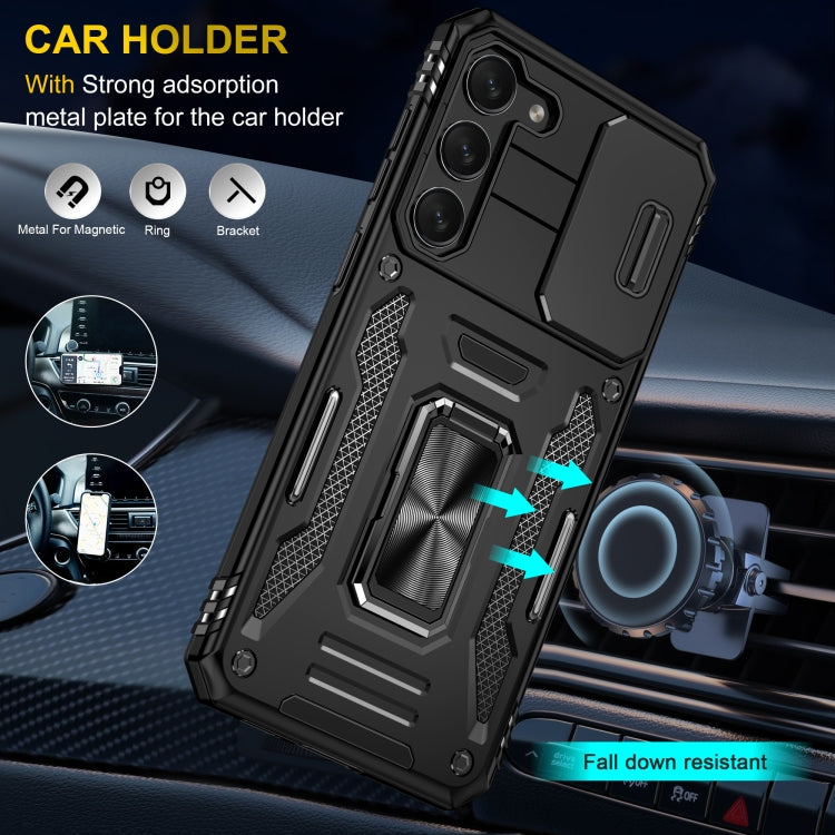 For Samsung Galaxy S24 5G Armor PC + TPU Camera Shield Phone Case(Black) - Galaxy S24 5G Cases by PMC TechLife | Online Shopping South Africa | PMC TechLife