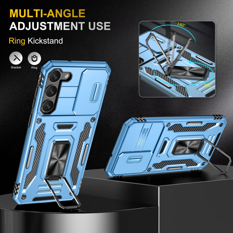 For Samsung Galaxy S24 5G Armor PC + TPU Camera Shield Phone Case(Light Blue) - free shipping - PMC TechLife - Order now!